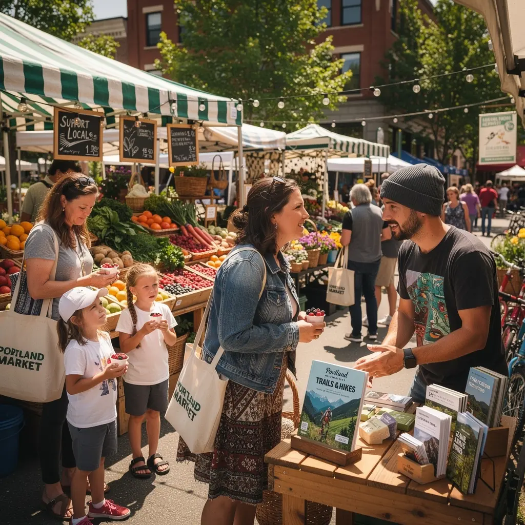 Zwiedzanie historycznego rynku w Chicago z lokalnymi straganami i artystami.