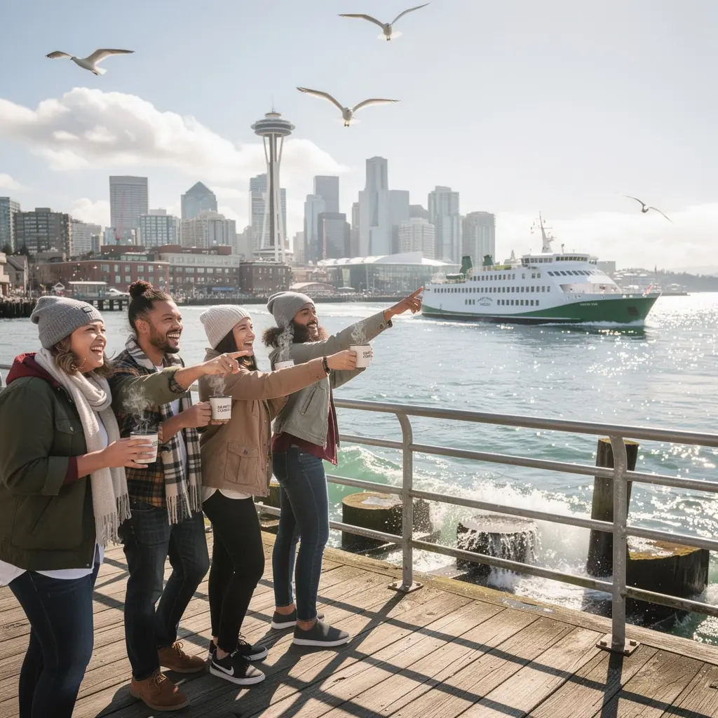 Relaks na plaży w Miami z palmami i turkusowym morzem w tle.
