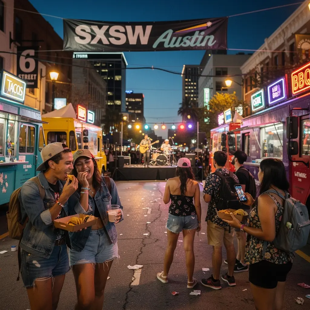 Widok na ruchliwą ulicę Nowego Jorku z charakterystycznymi żółtymi taksówkami.
